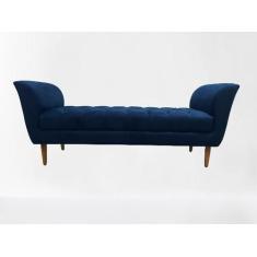 Imagem de Recamier Divã Namoradeira Grécia Estofada Capitonada Casal 150cm Suede