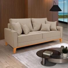 Imagem de Sofá Fixo De 1,80m Living Beny Luxo Em Linho Bege 201