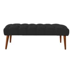 Imagem de Recamier Rubi 1,20m Veludo Preto - Dominic Decor