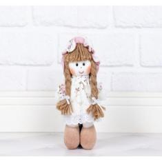 Imagem de Boneca laura 12 cm vestido floral - CKD CONFECÇÕES, Floral ramo escuro