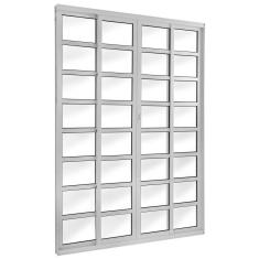 Imagem de Porta Correr 4 Folhas Móveis Central com Travessa Topsul 210x150cm Esquadrisul Branco