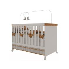 Imagem de Berço Mini Cama Antonella Off White-caramelo Móveis Canaã