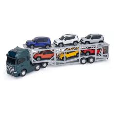Imagem de Miniatura Caminhão Iveco S-Way Cegonha Jeep Com 6 Carrinhos Usual
