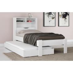 Imagem de Cama Solteiro Invicta C Auxiliar Branco Santos Andira