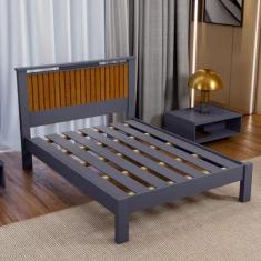 Imagem de Cama Casal Ripado Alaska 100% Mdf P/ Colchão 1.88X1.38 - Carmolar