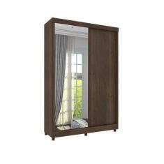 Imagem de Guarda Roupa Solteiro 2 Portas Correr Com Espelho E Pés  2 Gavetas Int