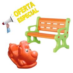 Imagem de Gangorra Bebê e Criança Cachorrinho + Banco kids Playground