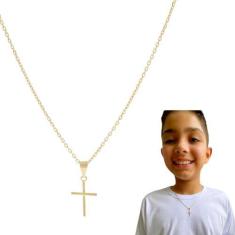 Imagem de Corrente Cadeado Infantil Menino Banhado A Ouro 18K - Cy Semijoias