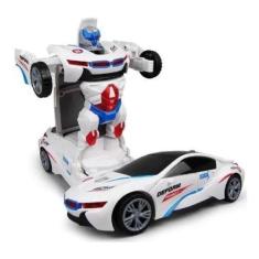 Imagem de Carro Vira Robo Som Luz Carrinho Bmw Brinquedo Menino Pilha - Shopping