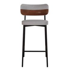 Imagem de Banqueta Alloa Fixa com 4 Pés 50 X 44,7 X 163,5cm com 1 Unidade Cinza Claro/Whisky/Preto Epoxi