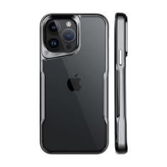 Imagem de Capa de telefone com moldura macia TPU galvanizada para iPhone 11 12 13 14 15 Pro Max Capa traseira transparente acrílica à prova de choque, cinza, para iPhone 15 Plus