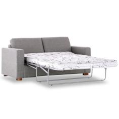 Imagem de Sofá-cama Casal 3 Lugares Herval Elastic, Linho Grafite, 185 cm