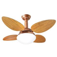 Imagem de Ventilador de Teto Jet Pétalo Venti-delta Cobre 4Pás  Freijó 110V+Cont