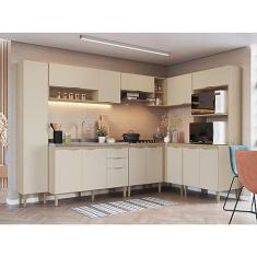 Imagem de Cozinha Modulada 8 Peças 14 Portas 2 Gavetas Carol Mocca/areia