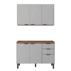 Imagem de Cozinha Modulada Composição 9 Firenze 2 Peças - Demóbile, Amêndola/Nud