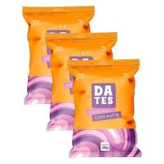 Imagem de Kit 3X: Barra de Proteína Just Original com Nuts Sem Açúcar Let's Dates 38g