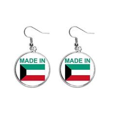 Imagem de Brincos de prata feitos no Kuwait Country Love Ear pendentes joia feminina