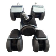 Imagem de Rodizio Para Cadeira De Escritório Cromado Roda Pu Kit S90