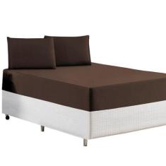 Imagem de Jogo De Lençol Casal Padrão 3 Peças  Malha 100% Algodão - Malucasim En