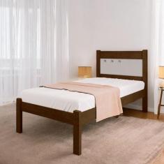 Imagem de Cama Solteiro Sofisticada Berli Malbec E Off White