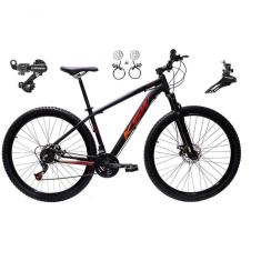 Imagem de Bicicleta Aro 29 Ksw Xlt 24v K7 Câmbios Shimano Freio Hidráulico Garfo Trava - Preto/vermelho/laranja Tam.21