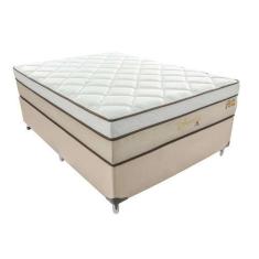 Imagem de Cama Box Casal Aquarius com Colchão Casal Molas Ensacadas Bege e Branc