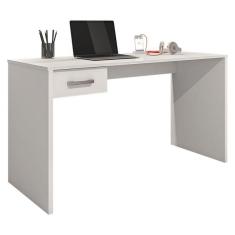 Imagem de Mesa para Computador Gávea com Gaveta Branco Trama - Móveis Leão