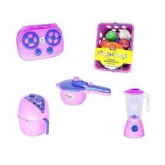 Imagem de Cozinha De Brinquedo Completa Infantil Menina Kit Panelinhas - Altimar