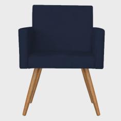 Imagem de Poltrona Vitória Decorativa Veludo  Marinho