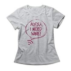 Imagem de Camiseta Feminina Alexa I Need Wine