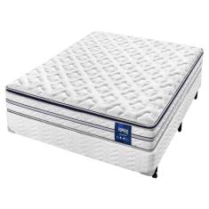 Imagem de Cama Box de Casal AmericanFlex Topázio Gel com Pillow Top e Molas Ensacadas 30x138x188cm