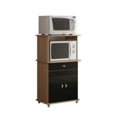 Imagem de Balcao Cozinha Ditália 2 Portas Ba-30 Carvalho/Preto Cozy