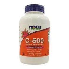 Imagem de Vitamina C 500Mg E Ascorbato De Cálcio Now Foods 250Caps