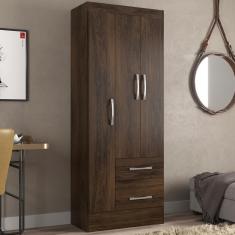 Imagem de Guarda-roupa Solteiro Nobre 3 Portas 2 Gavetas Cor Cacau