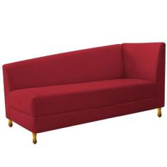 Imagem de Recamier Valéria 140cm Lado Esquerdo Suede Vermelho - Doce Sonho Móvei