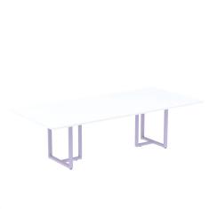Imagem de Mesa de Reunião Retangular 200x90cm Mr2000p25tub Branco/Lilás