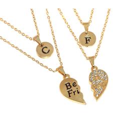 Imagem de Colar Cordão Amigas Amizade Best Friends Forever Folheado