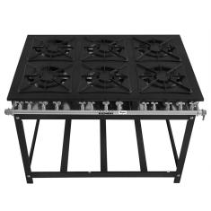 Imagem de Fogão Industrial Kenok Super 40 FBSU6B.141 6 Bocas Duplas Baixa Pressão