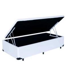 Imagem de Cama Box Baú Solteiro Gold AColchões Síntetico Branco