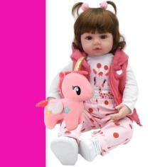 Imagem de Bebe Reborn Boneca Reborn Com Pelúcia Marca New Happy
