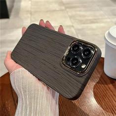 Imagem de Capa de telefone com textura de grão de madeira para iPhone 14 13 12 11 Pro Max XS XR X 7 8 Plus SE Capa de silicone macio, preta, para iPhone SE 2022