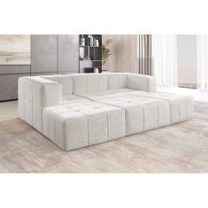 Imagem de Sofá Box 3 Lugares Bouclé 258cm X 65 Cm X 172cm Nude