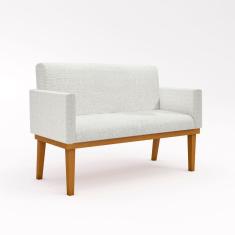 Imagem de Sofá Namoradeira Com Base Reforçada Luxo Em Linho Linho Bege