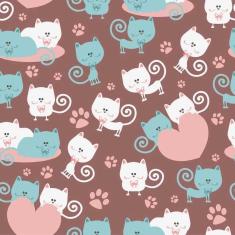 Imagem de Papel de Parede Adesivo Gatinhos 120000925 Rolo 0,58x3M