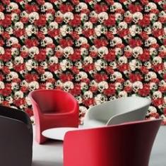 Imagem de Caveiras e s - Papel de Parede - 0,58 x 3,00m