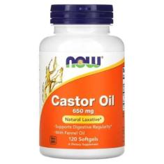 Imagem de Now Foods, Castor Oil, 650 Ml, 120 Cápsulas