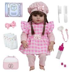 Imagem de Boneca Reborn De Vinil Fofa Princesa Com Lindos Acessórios - Cegonha R
