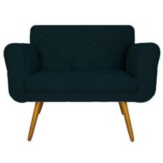 Imagem de Namoradeira Decorativa Estofada Para Salão De Beleza Isabella Suede Az