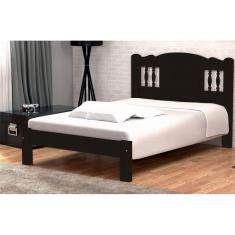 Imagem de Cama Queen Size Bella de Madeira Maciça Angelim Pedra/Tauari