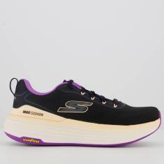 Imagem de Tênis Skechers Max Cushioning Feminino Preto e Roxo-Feminino